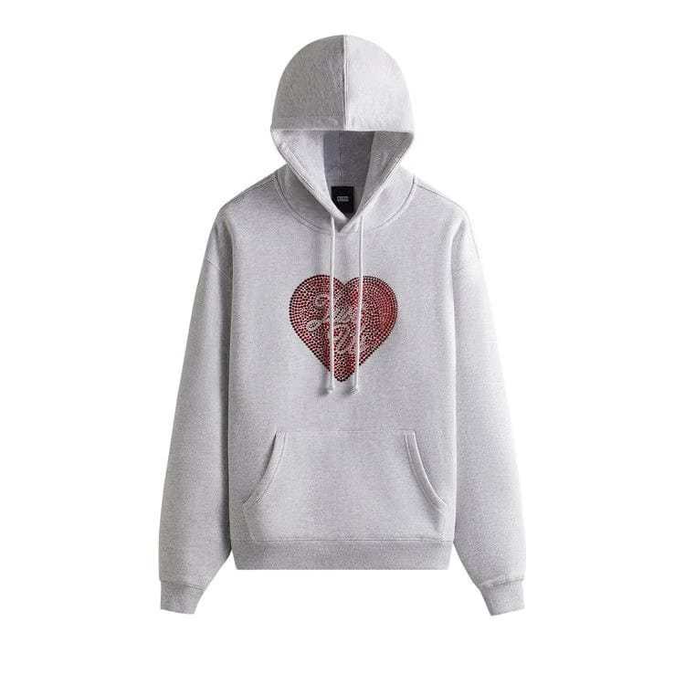 Kith Just Us Hoodie With Swarovski® Crystals Light Heather Grey