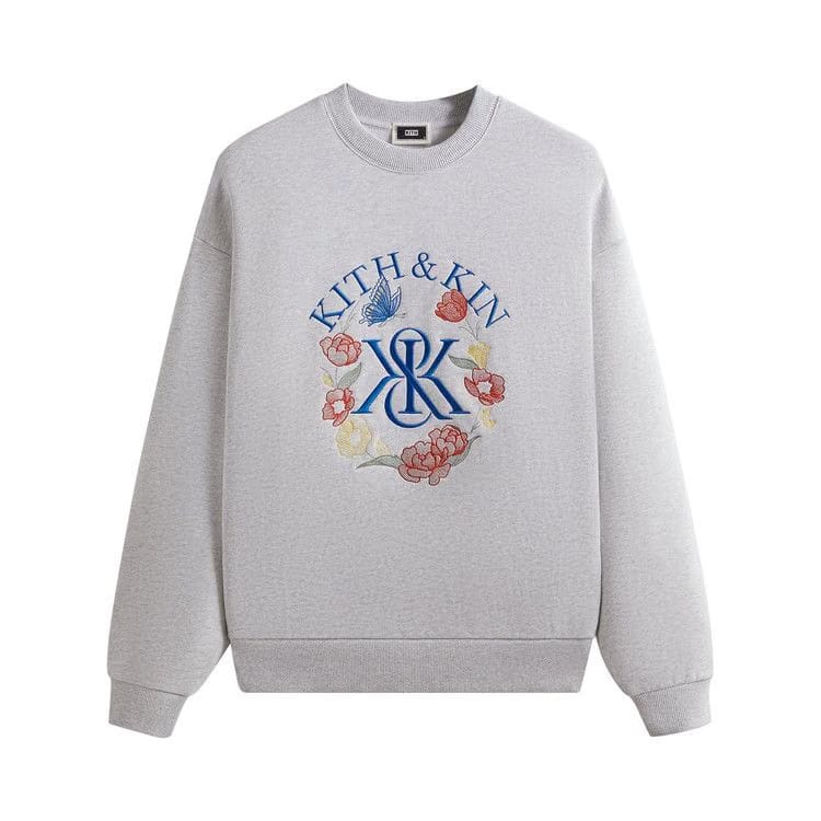Kith K&K Monogram Nelson Crewneck Light Heather Grey