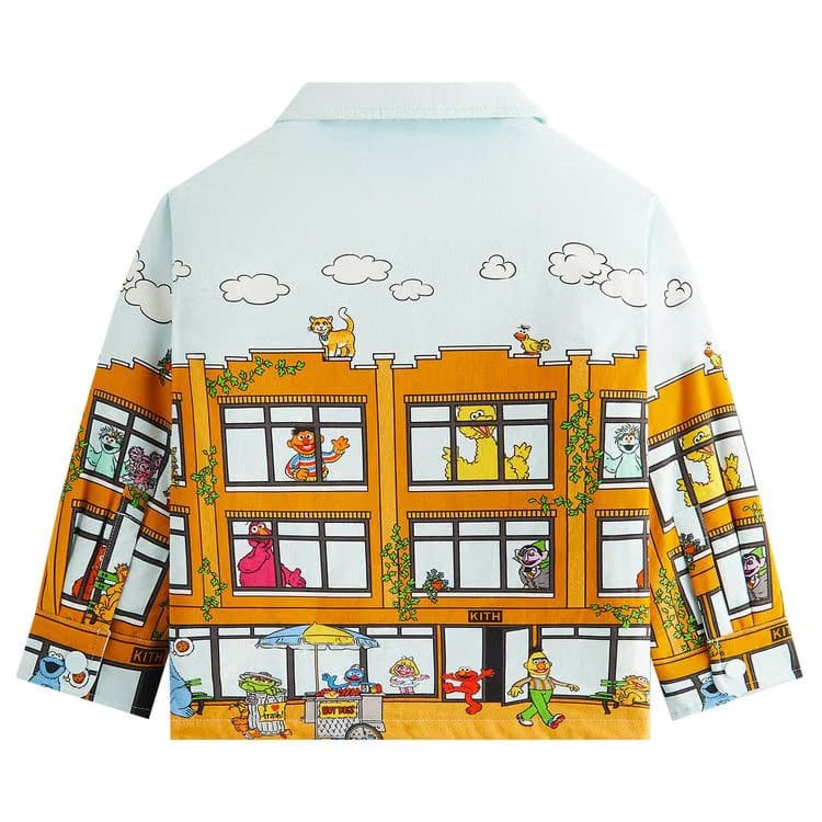 Kith Kids x Sesame Street Lafayette St Shacket Powder