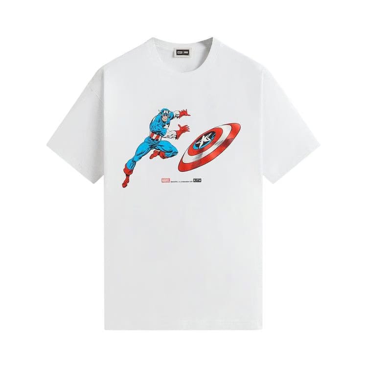 Kith x Marvel Captain America Vintage T-Shirt White