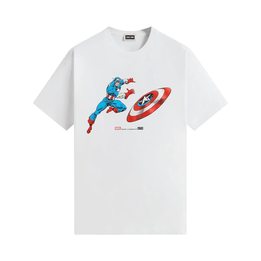 Kith x Marvel Captain America Vintage T-Shirt White