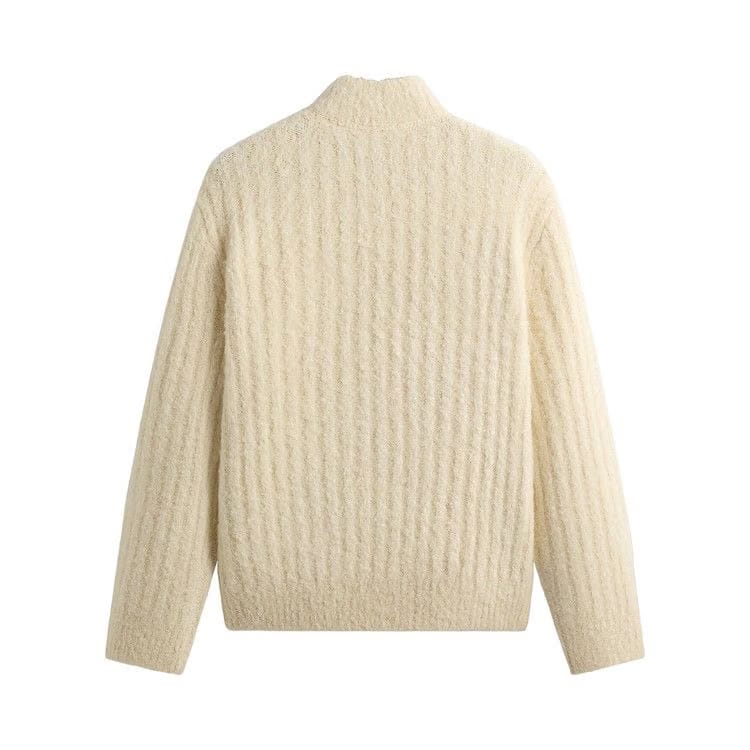 Kith &Kin Boucle Wyatt Quarter Zip Sandrift