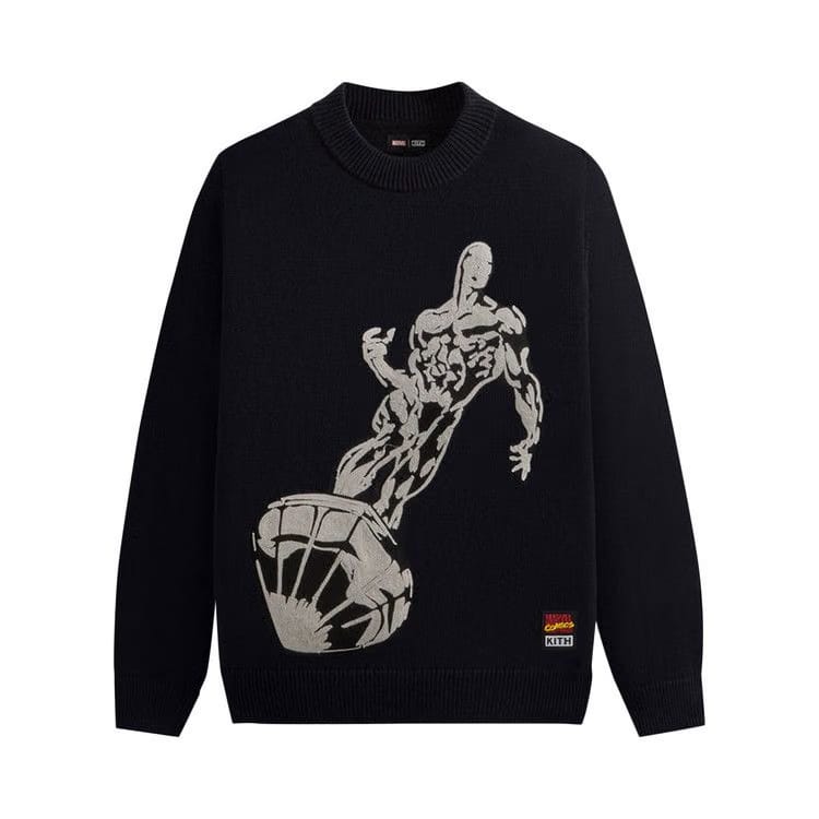 Kith x Marvel Silver Surfer Lewis Crewneck Sweater Black