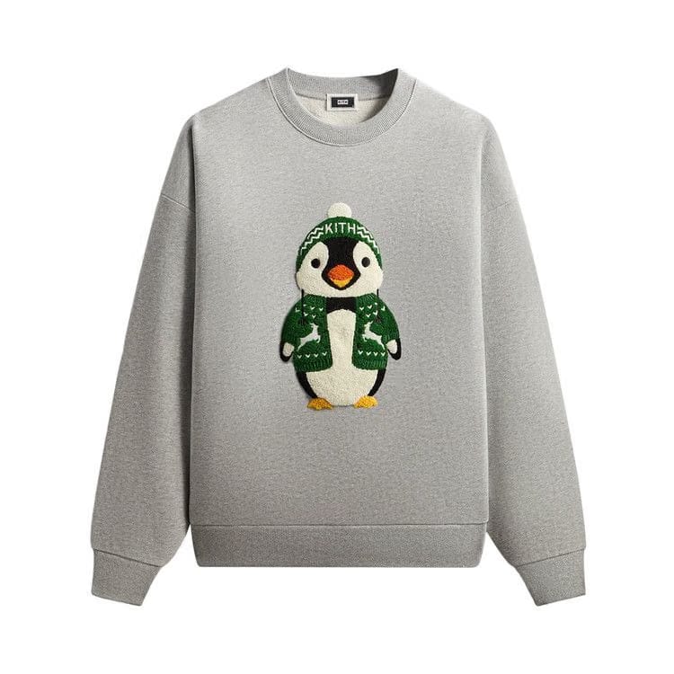 Kith Kithmas Penguin Nelson Crewneck Medium Heather Grey