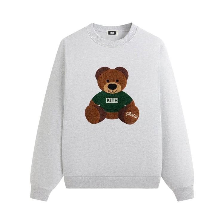 Kith Kithmas Teddy Nelson Crewneck Light Heather Grey