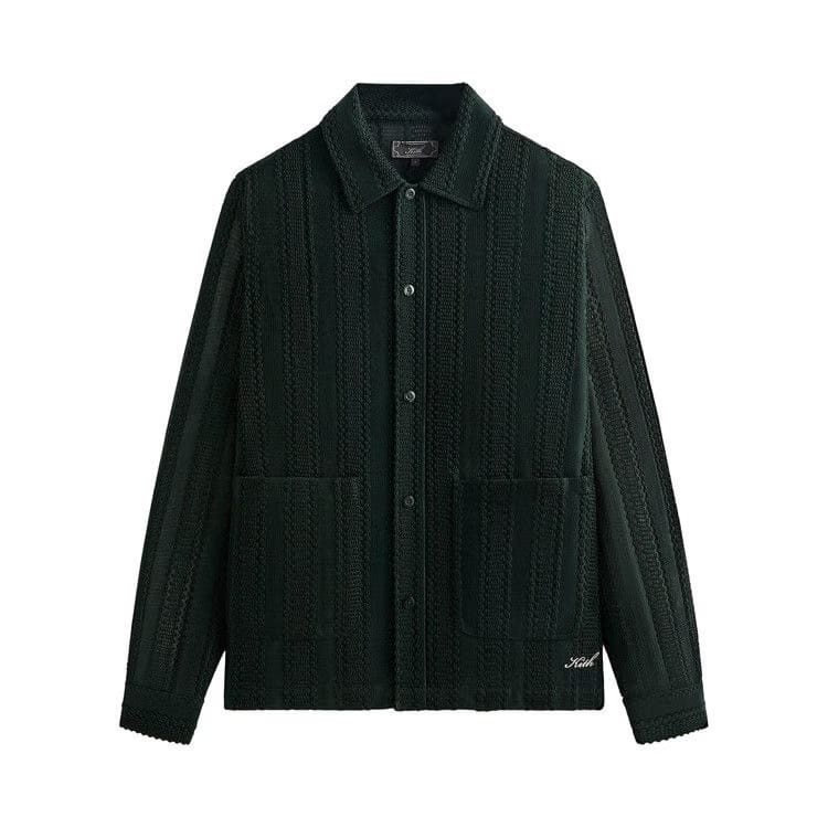 Kith Ladder Lace Long-Sleeve Boxy Collared Overshirt Stadium