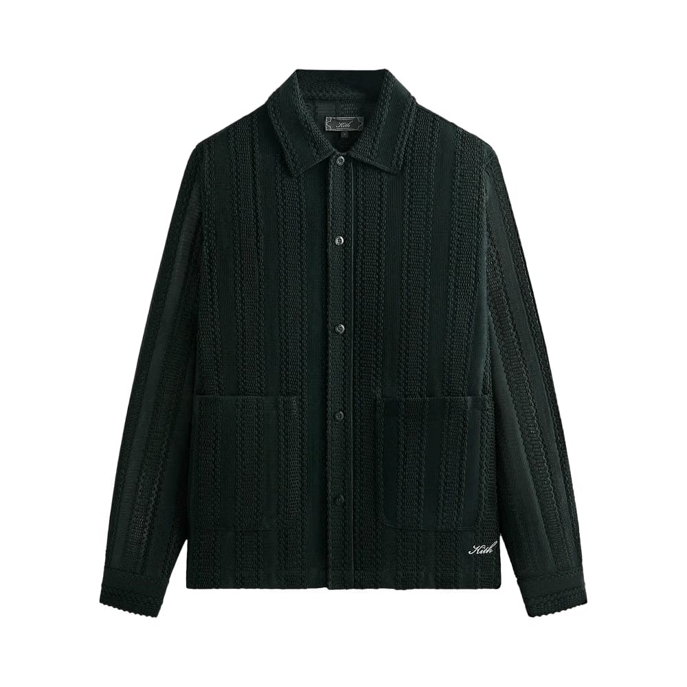 Kith Ladder Lace Long-Sleeve Boxy Collared Overshirt Stadium