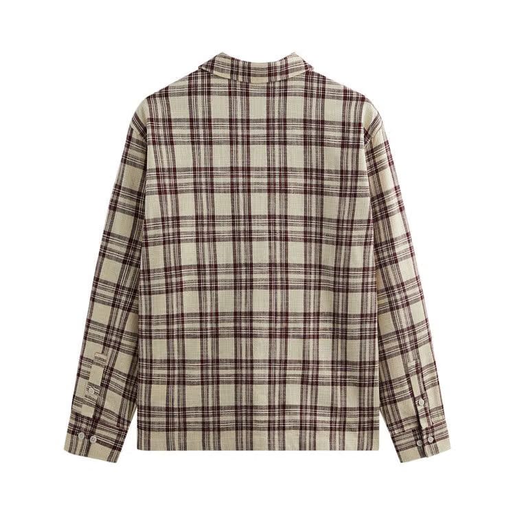 Kith Long-Sleeve Boxy Collared Overshirt Magma