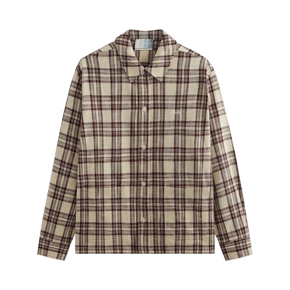 Kith Long-Sleeve Boxy Collared Overshirt Magma