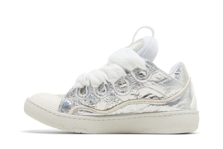 Lanvin Wmns Curb Sneakers 'Crinkled Metallic Leather'
