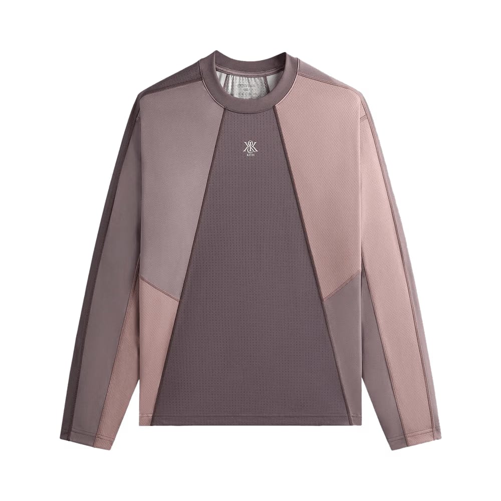 Kith Long-Sleeve Panelled Otto T-Shirt Dusty Mauve