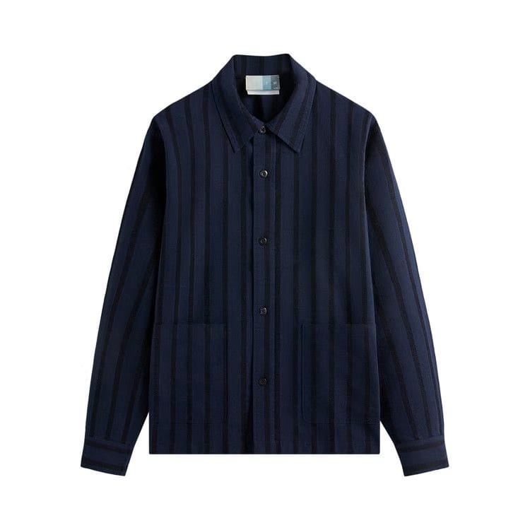 Kith Long-Sleeve Poplin Boxy Collared Overshirt Nocturnal