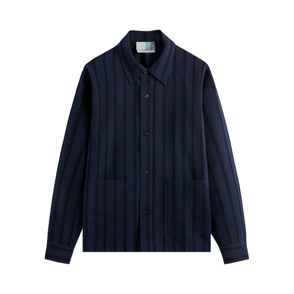 Kith Long-Sleeve Poplin Boxy Collared Overshirt Nocturnal