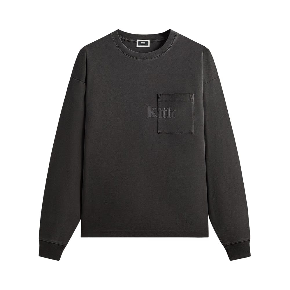 Kith Long Sleeve Quinn T-Shirt Carbon