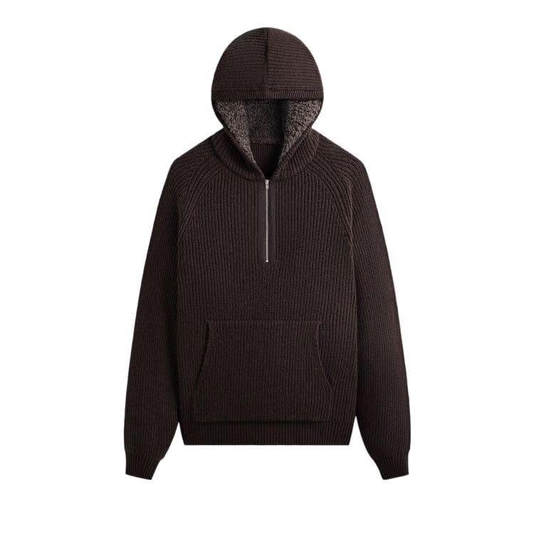 Kith Merino Knit Quarter Zip Hoodie Kindling