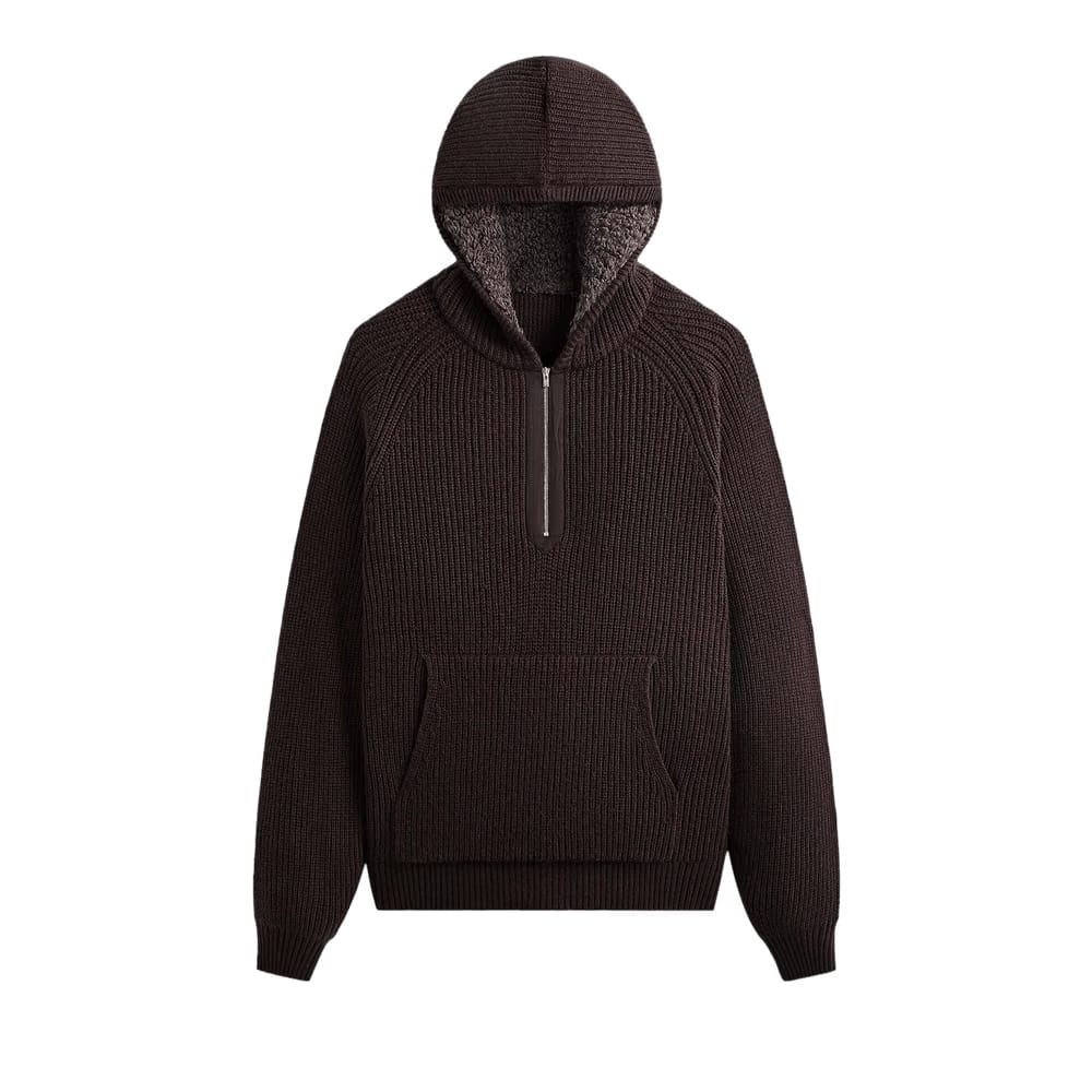 Kith Merino Knit Quarter Zip Hoodie Kindling