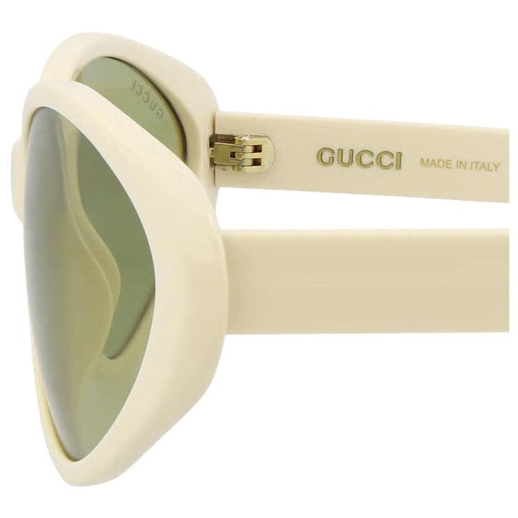Gucci Wrap Around Sunglasses Ivory/Green
