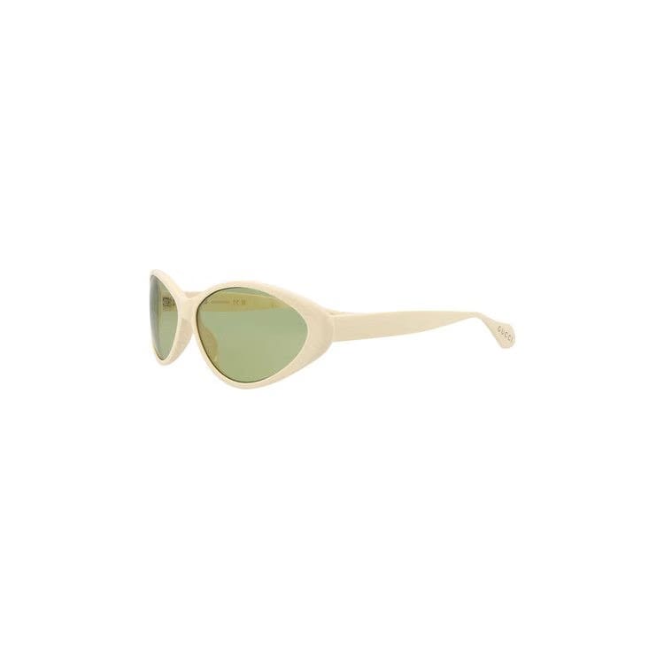 Gucci Wrap Around Sunglasses Ivory/Green