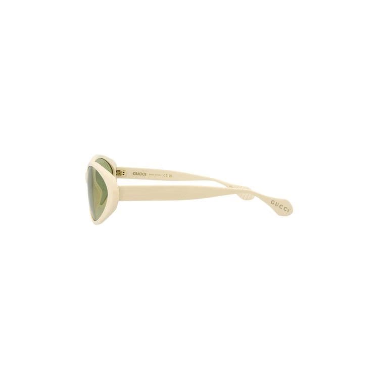 Gucci Wrap Around Sunglasses Ivory/Green