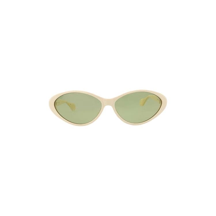 Gucci Wrap Around Sunglasses Ivory/Green