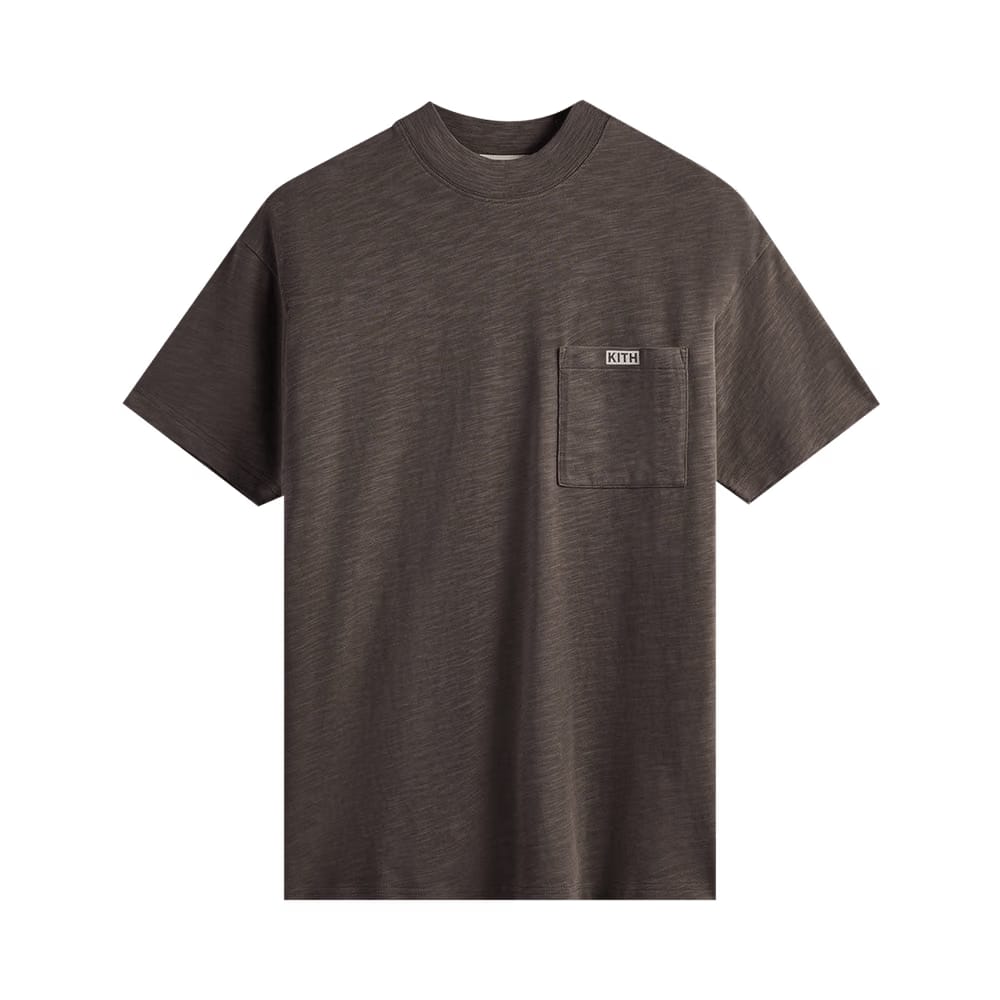 Kith Mock Neck JFK Pocket T-Shirt Overcast
