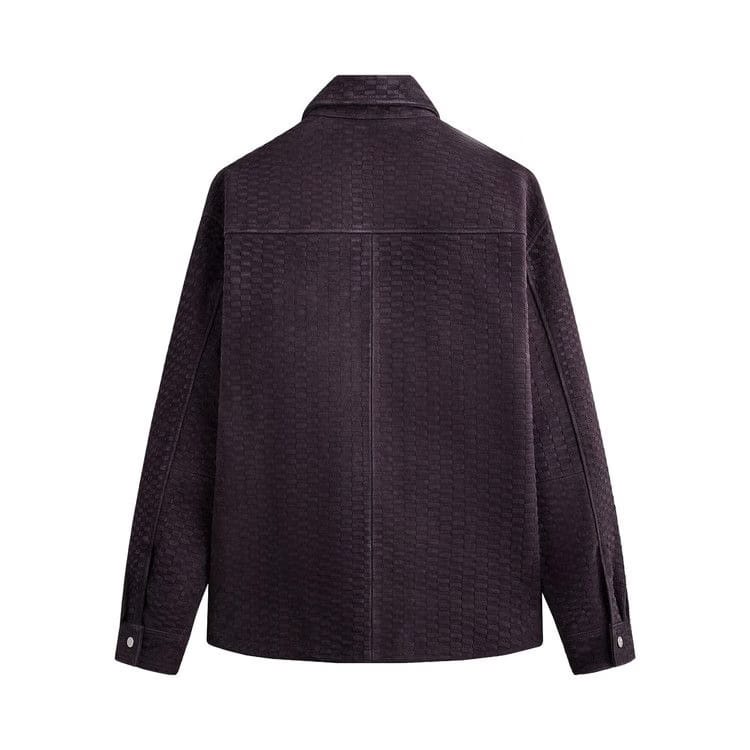 Kith Monogram Suede Apollo Ii Shirt Belladonna