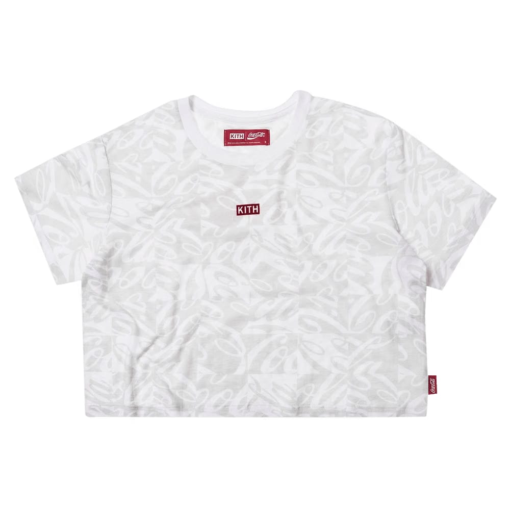 Kith x Coca-Cola Checkered Cropped T-Shirt White