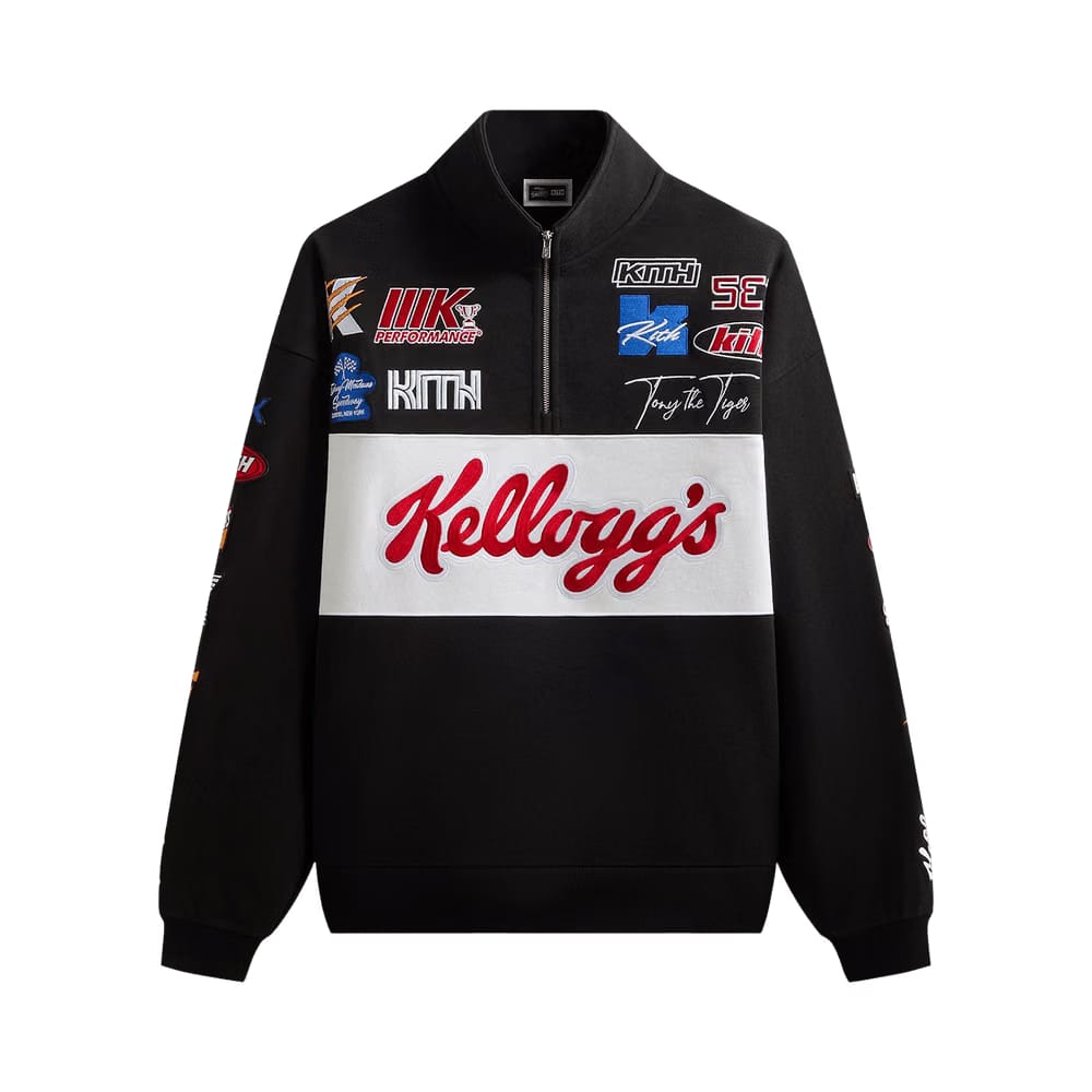 Kith Treats For Kellogg’s Frosted Flakes Cereal & Tony The Tiger Racing Nelson Quarter Zip Black