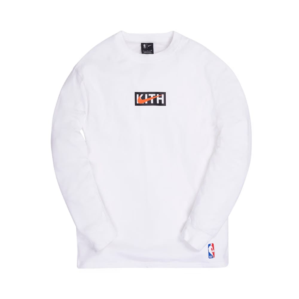 Kith & Nike For New York Knicks Long-Sleeve T-Shirt White