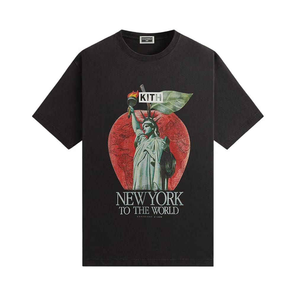 Kith NY to the World Liberty Apple Vintage T-Shirt Black