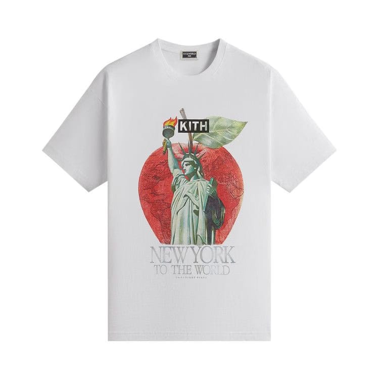 Kith NY to the World Liberty Apple Vintage T-Shirt White