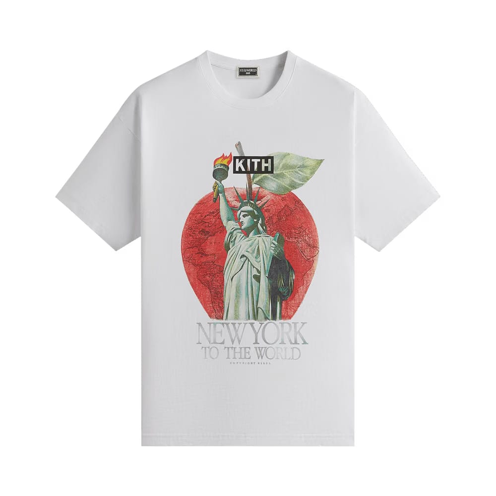 Kith NY to the World Liberty Apple Vintage T-Shirt White