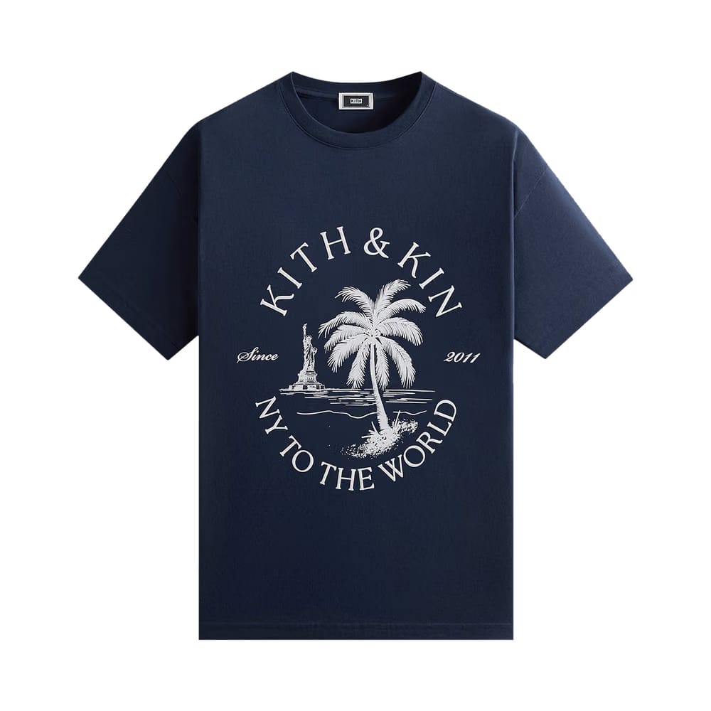Kith NY To The World Palm Pocket T-Shirt Nocturnal