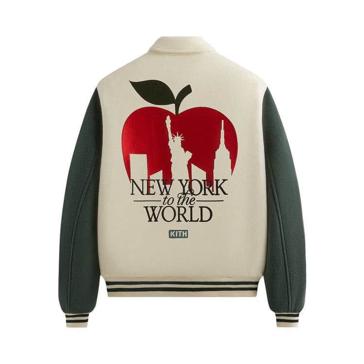 Kith NY to the World Wool Varsity Jacket Sandrift