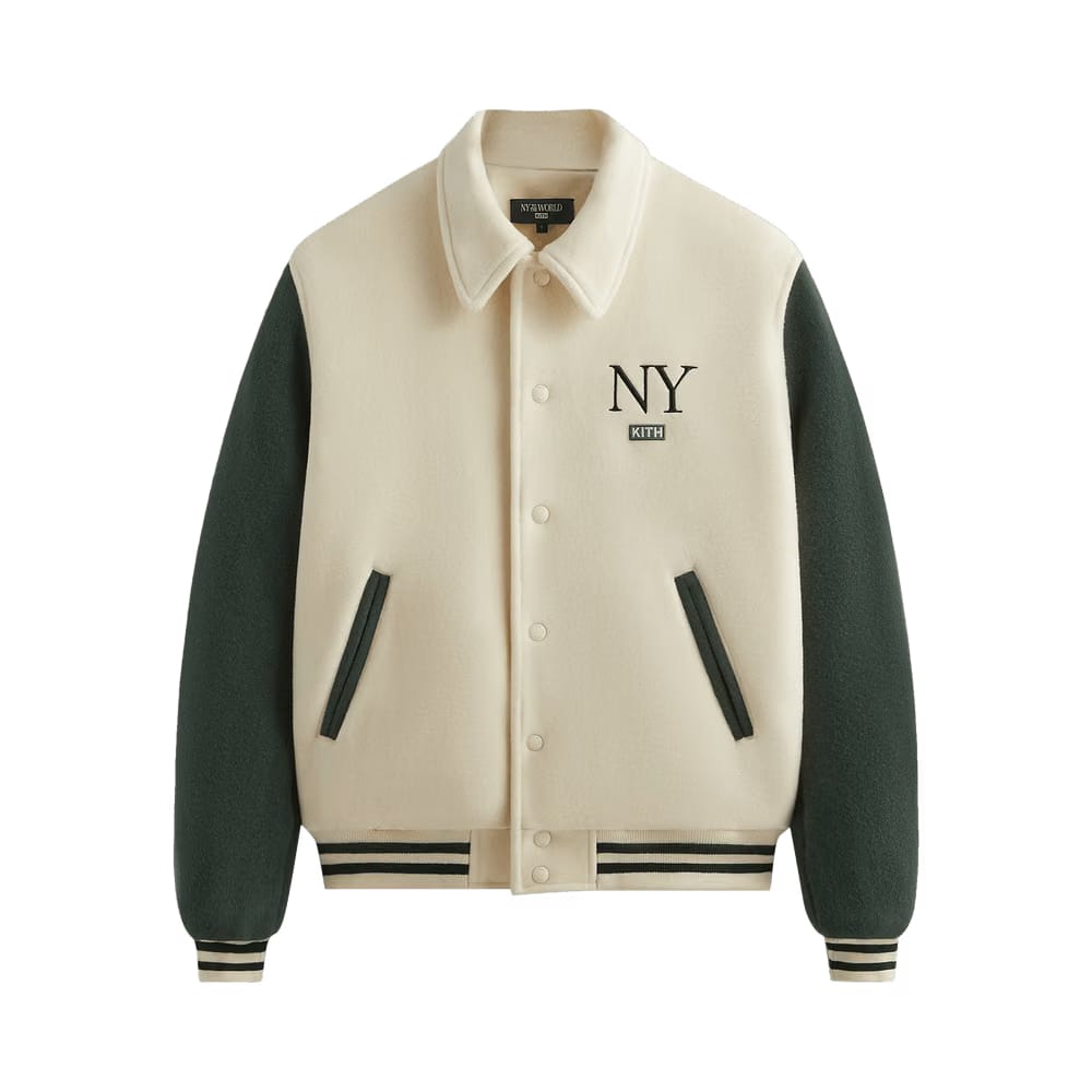 Kith NY to the World Wool Varsity Jacket Sandrift