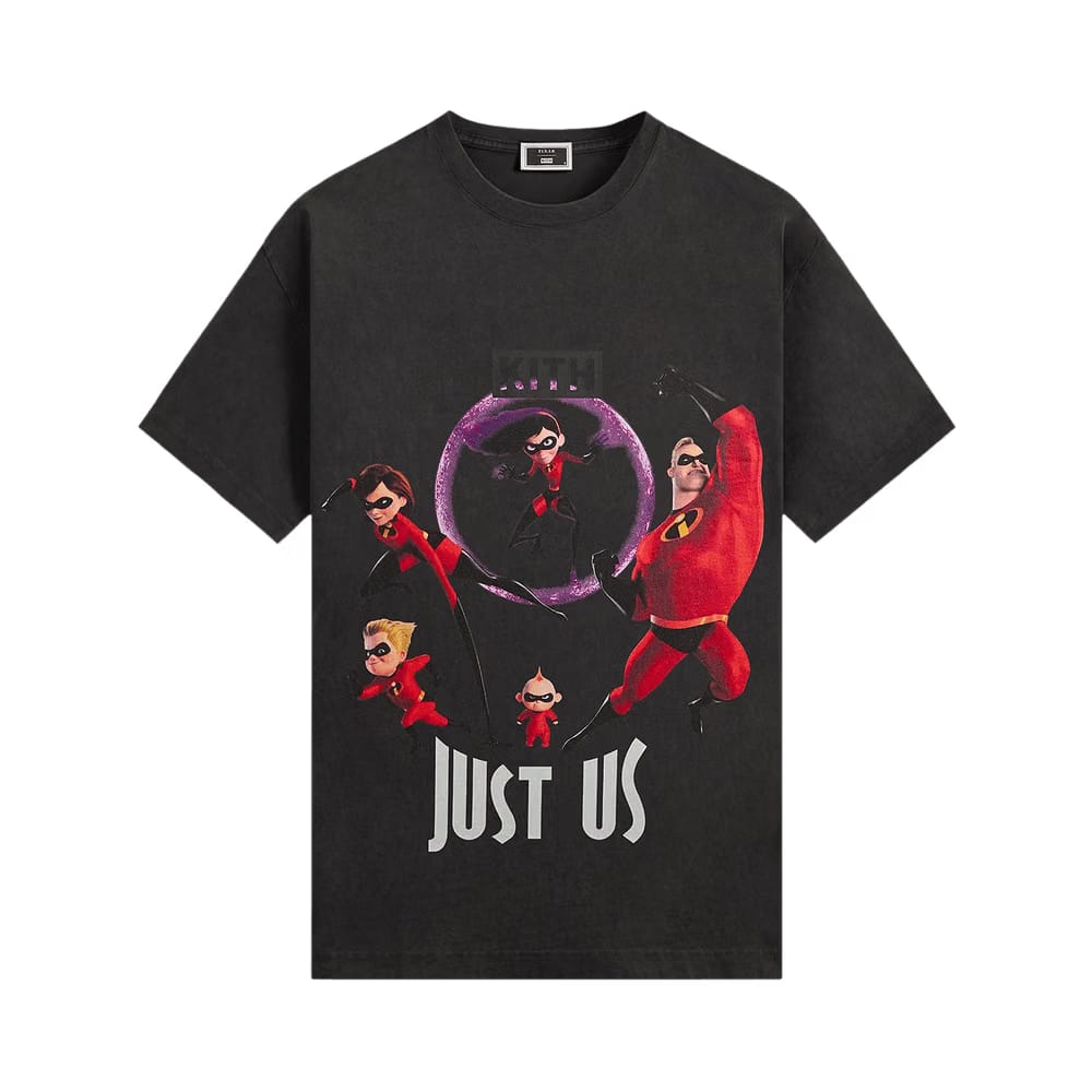 Kith x Disney For Pixar The Incredibles Just Us Vintage T-Shirt Black