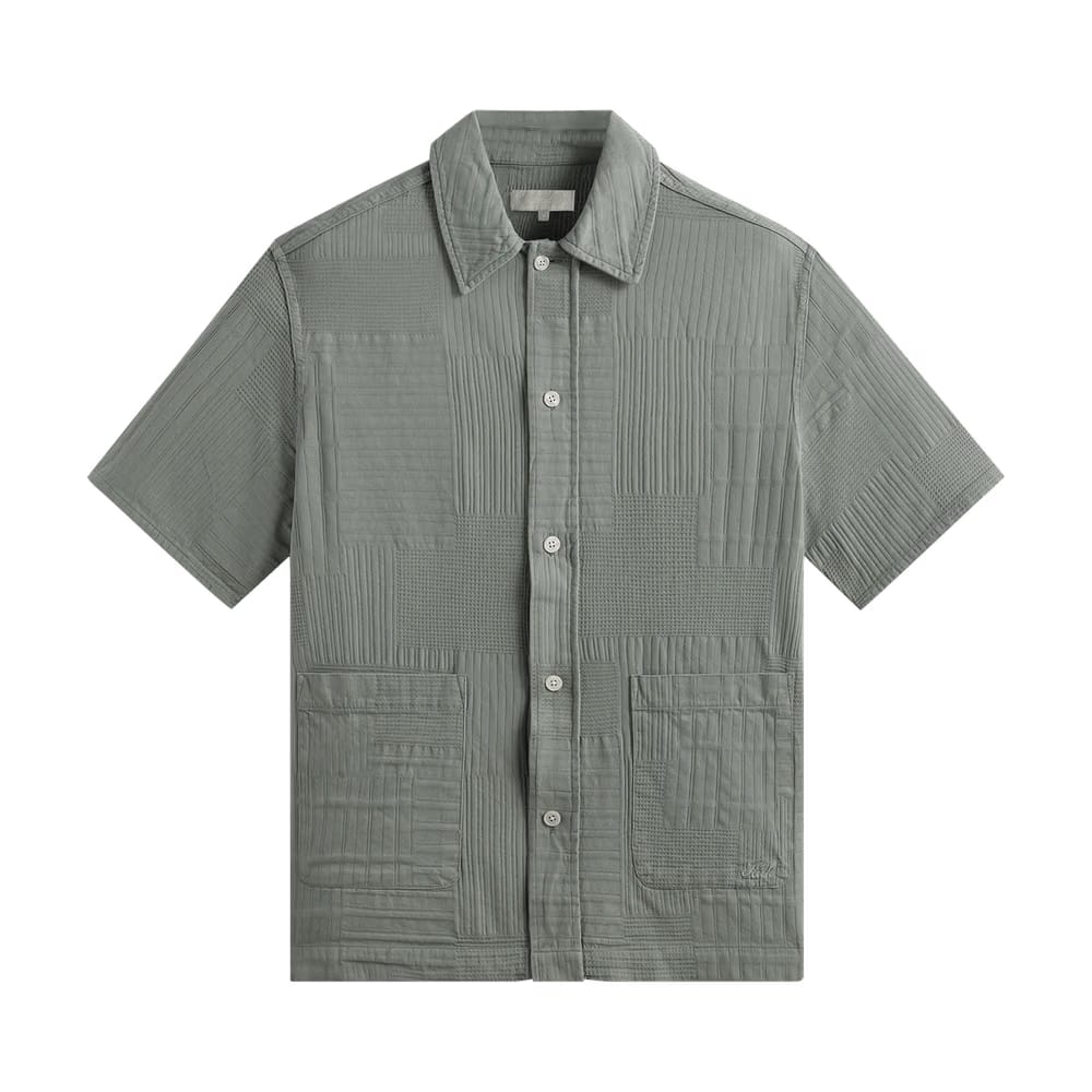 Kith Overdyed Patchwork Boxy Collared Overshirt Reverie