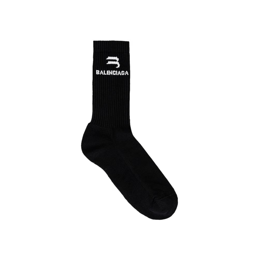 Balenciaga Sporty B Tennis Socks Black/White