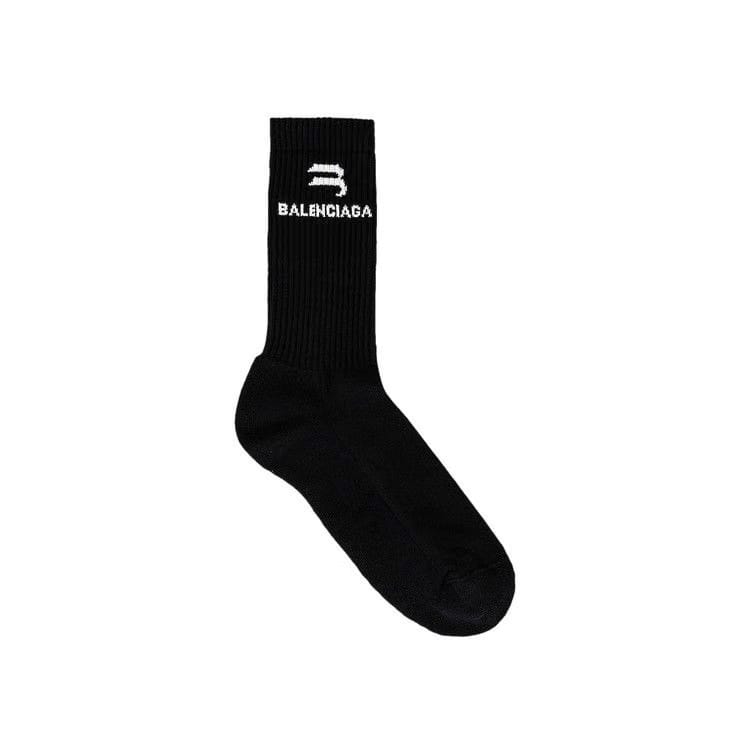 Balenciaga Sporty B Tennis Socks Black/White