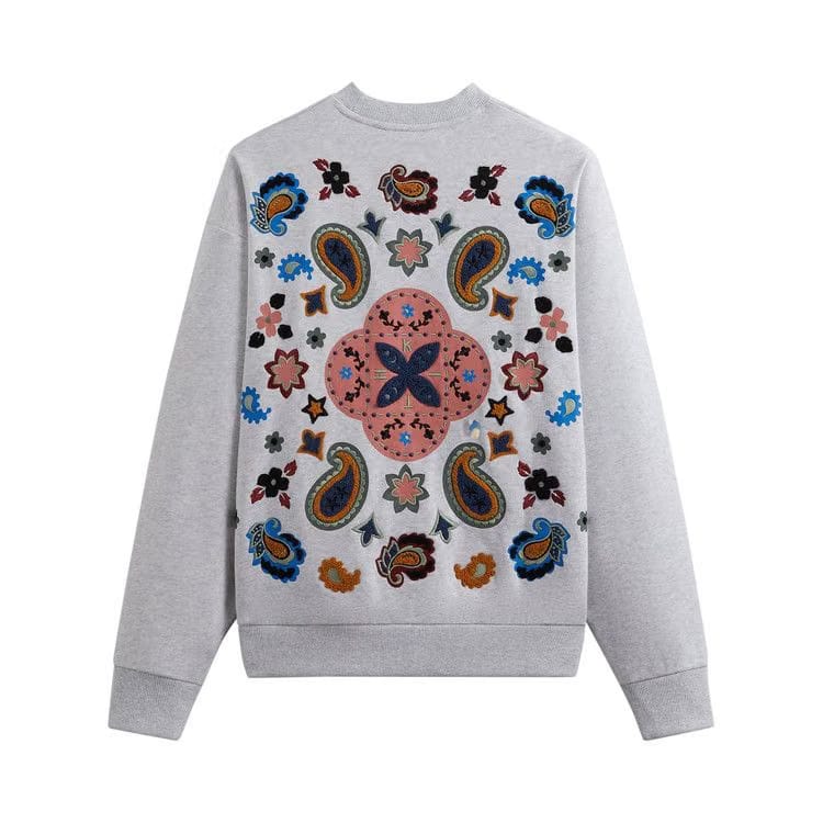Kith Paisley Nelson Crewneck Light Heather Grey