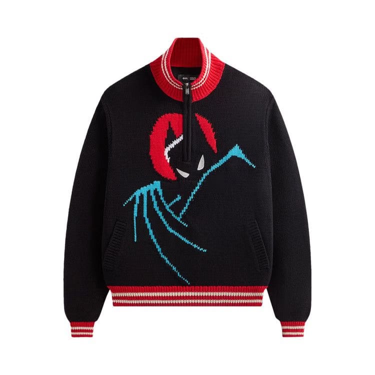 Kith x Batman Wyona Quarter Zip Sweater Black