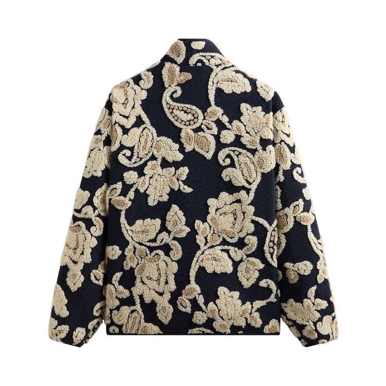 Kith Paisley Vine Sherpa Harper Jacket Nocturnal