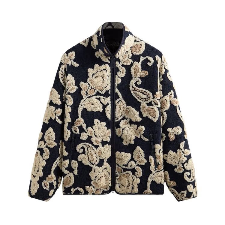Kith Paisley Vine Sherpa Harper Jacket Nocturnal