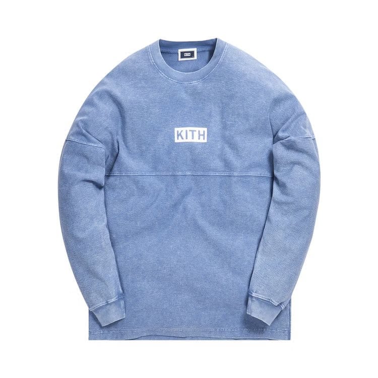 Kith Paneled Long-Sleeve T-Shirt Medium Indigo