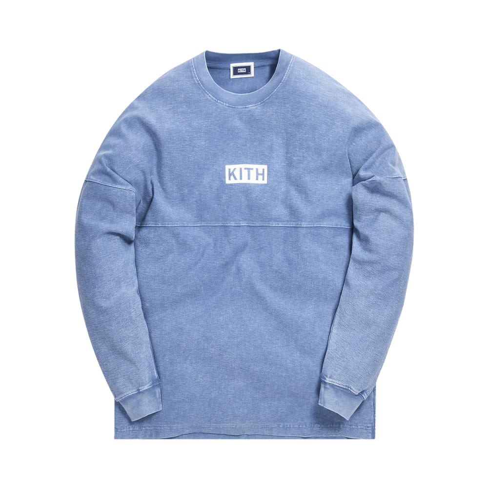 Kith Paneled Long-Sleeve T-Shirt Medium Indigo