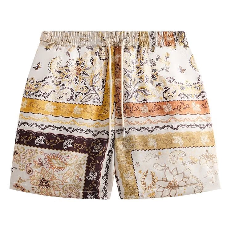Kith Panelled Bandana Active Shorts Sandrift