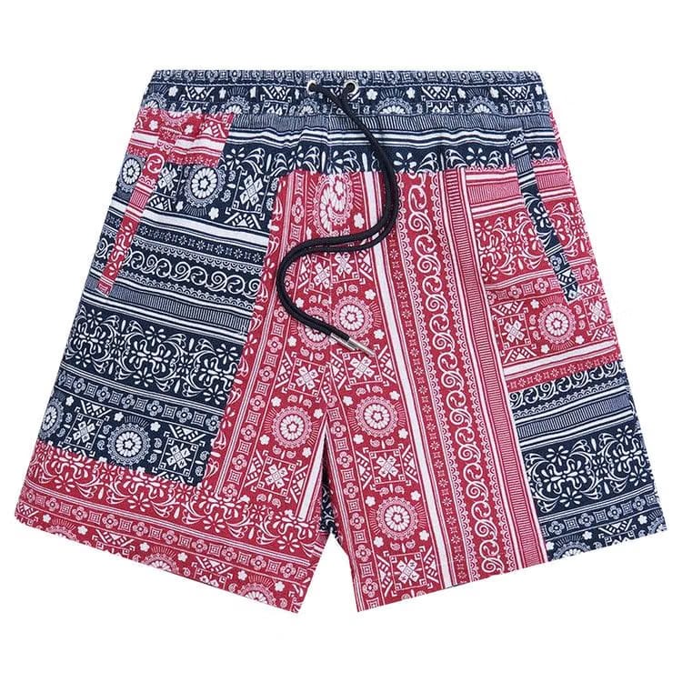 Kith Patchwork Bandana Hardaway Red/Navy/Multi
