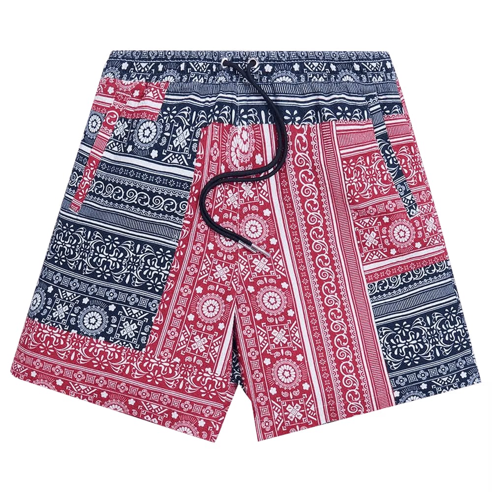 Kith Patchwork Bandana Hardaway Red/Navy/Multi