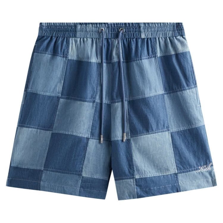 Kith Patchwork Indigo Active Shorts Indigo