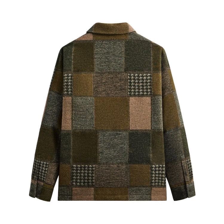 Kith Patchwork Wool Coaches Jacket Chelonian